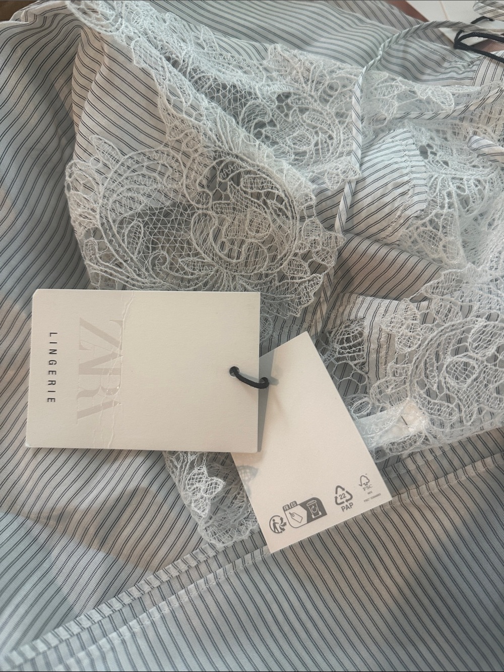 ZARA STRIPED LACE CAMISOLE - Picture 10 of 14